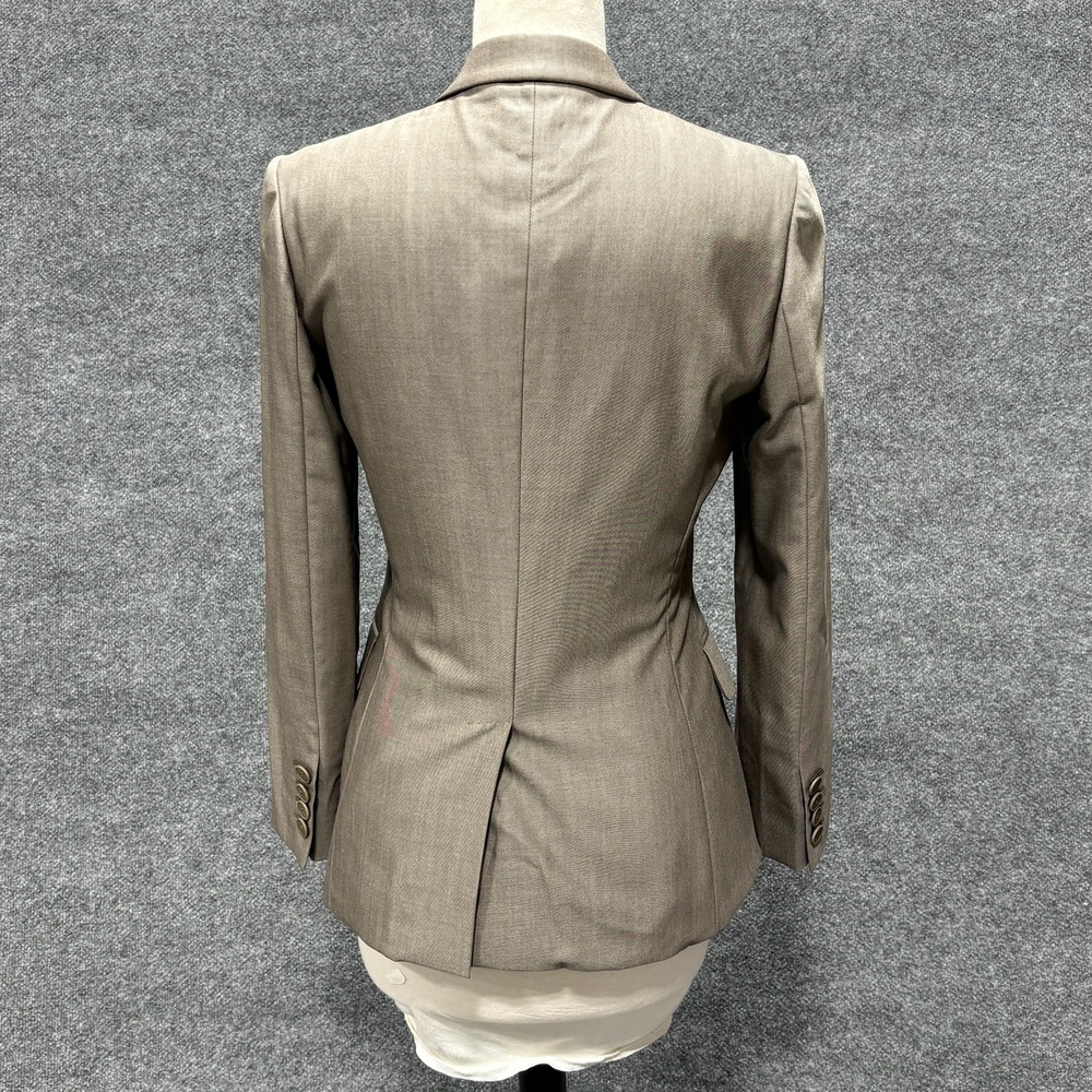 Stella McCartney Blazer Womens 42 Brown Wool One Button Jacket Tailored Career - Picture 2 of 16